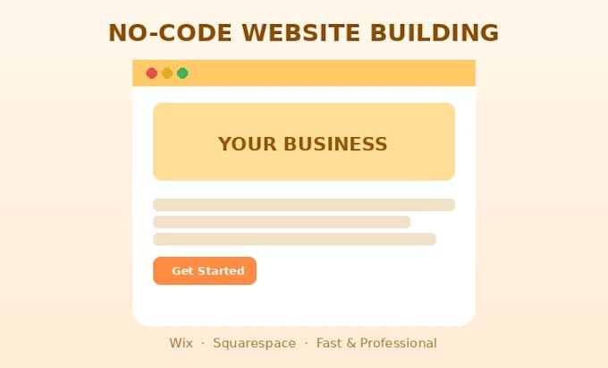 design and build your business website on wix or squarespace