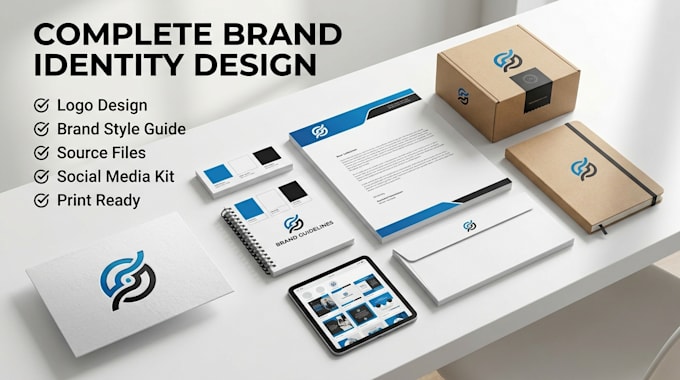 create a complete brand identity with logo, colors and typography