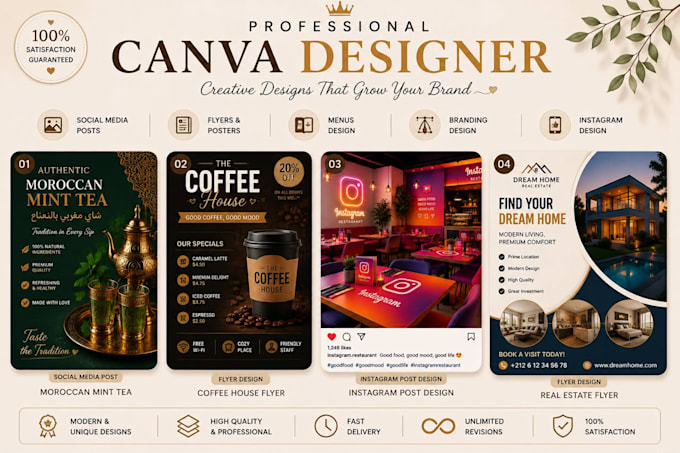 design professional canva social media posts