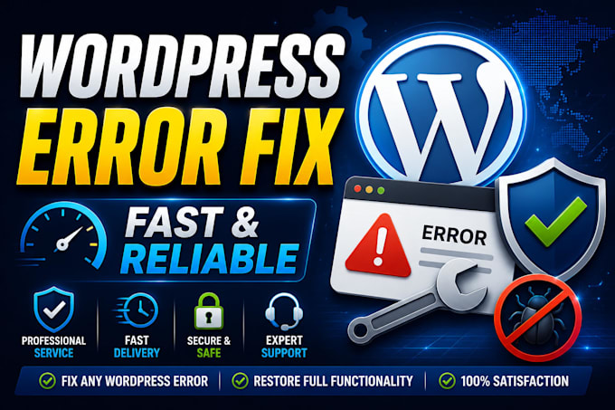 fix wordpress errors, bugs and issues professionally