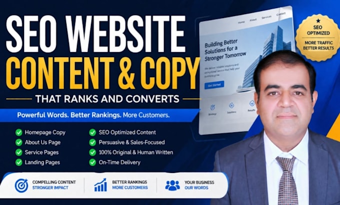 write SEO website content and persuasive website copy that converts