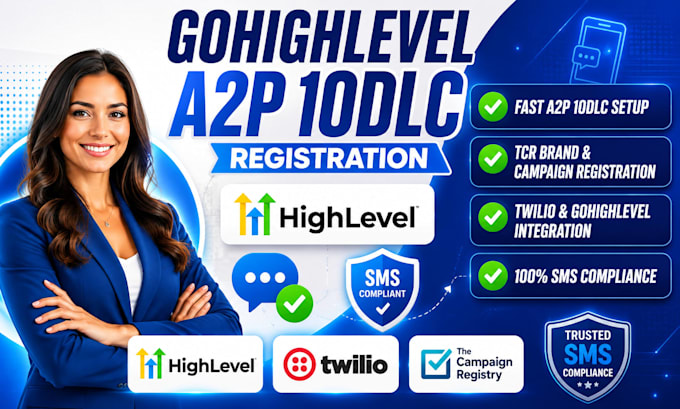 set up gohighlevel a2p 10 dlc registration