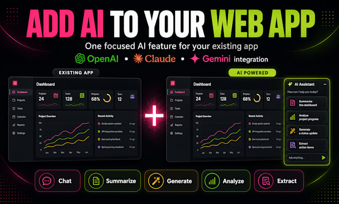 integrate openai claude or gemini API into your existing web app