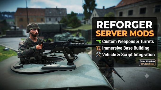 create custom arma reforger weapons and immersive base building for server