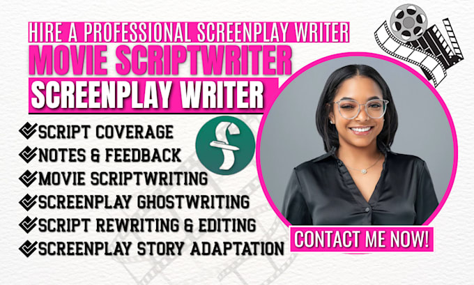 write screenplay, movie script, feature film script, short film, screenwriting