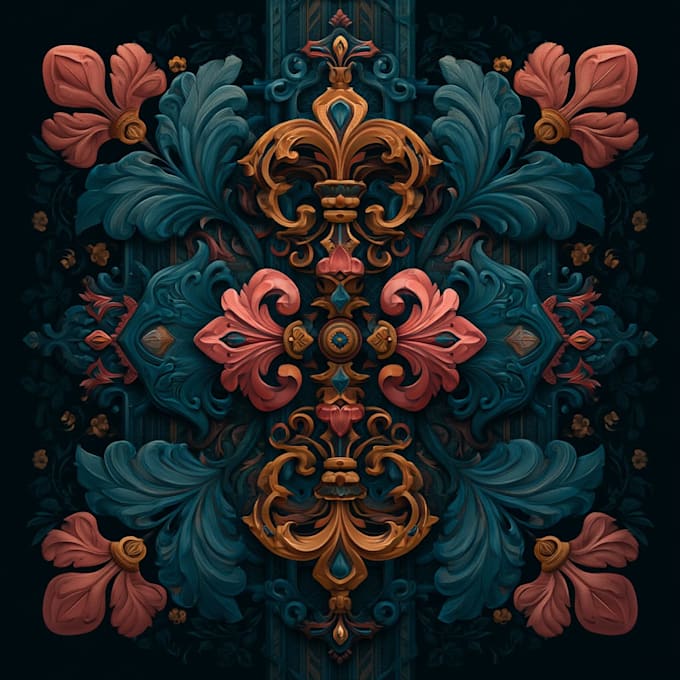 create a beautiful gothic ornamented illustration