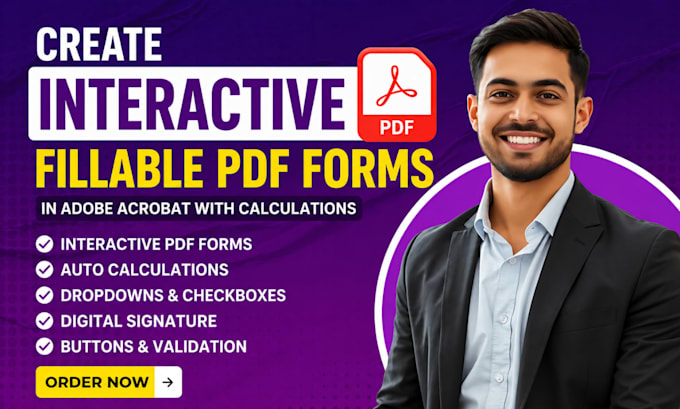 create interactive fillable PDF forms in adobe acrobat with calculations
