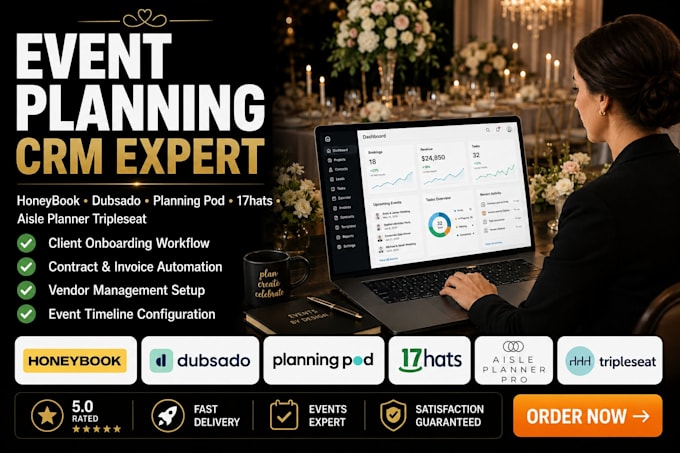 setup planning pod dubsado 17hats aisle planner tripleseat events planner CRM