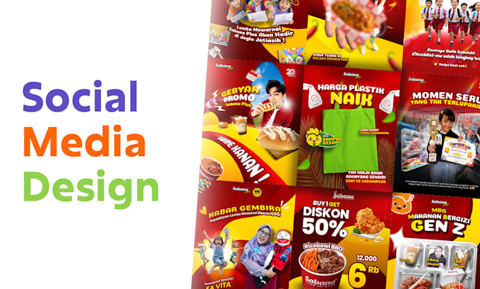 create modern social media post designs