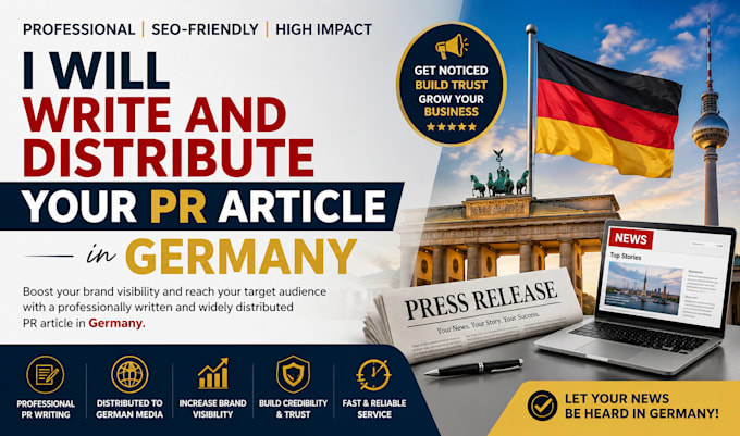 write and distribute your PR article in germany