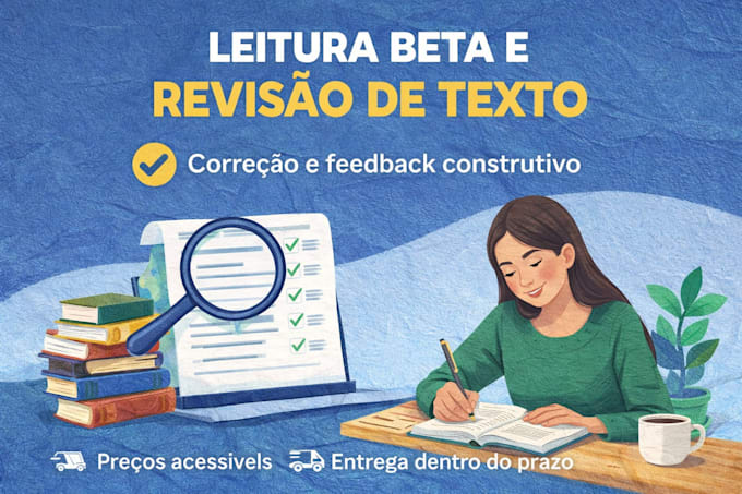 leitura beta do seu manuscrito com feedback