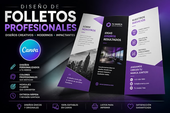 design professional flyers, brochures and leaflets in canva