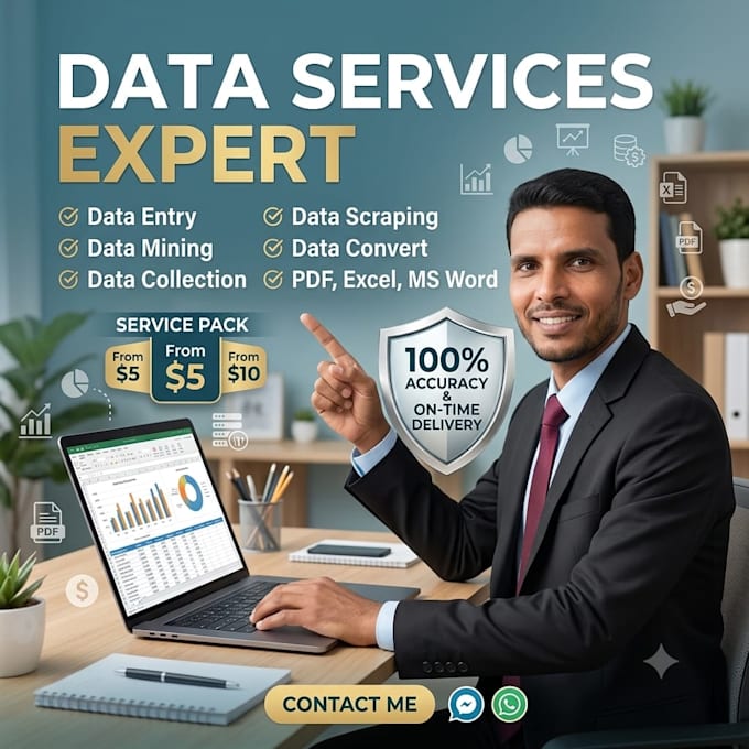 provide expert data entry excel data collection