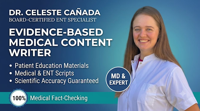 write evidence based medical and healthcare content