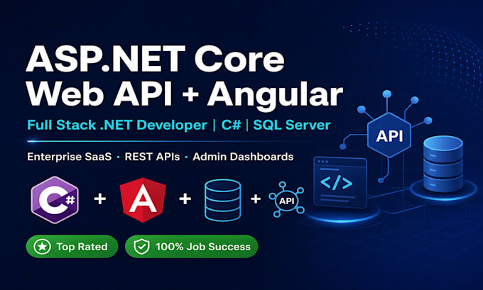 develop dotnet web api and angular full stack application with entity framework
