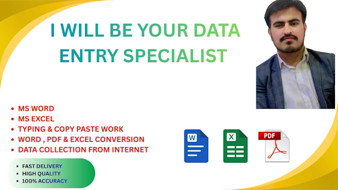 be your data entry specialist