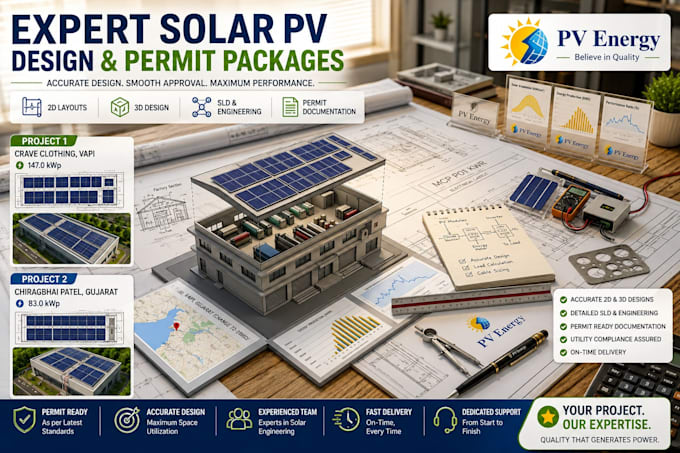 design solar pv layouts and permit ready drawings