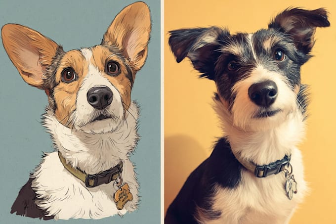 create a pet portrait into cartoon disney