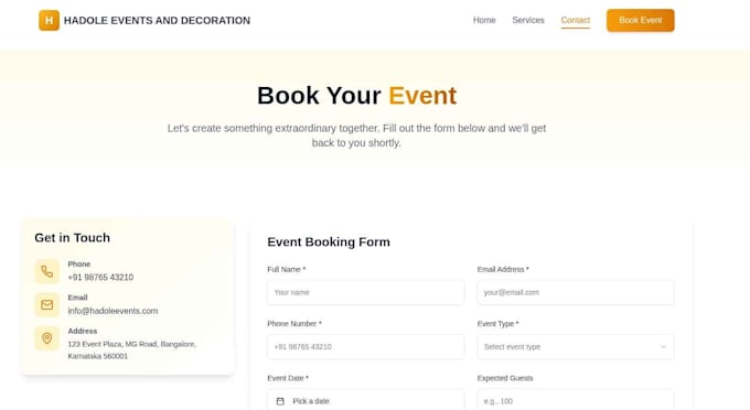 making and designing an website