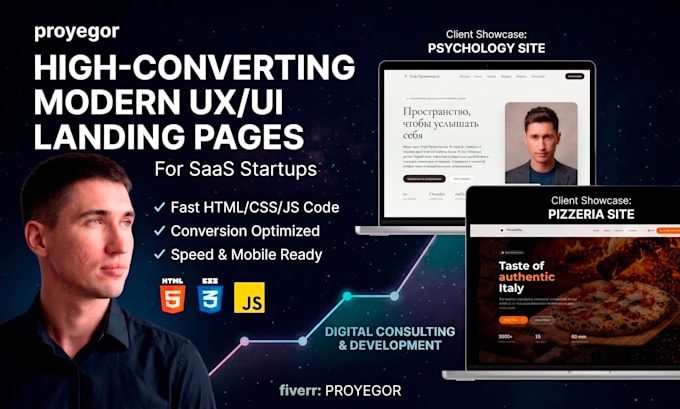 design a modern UX UI landing page for saas startup