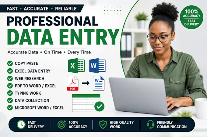 do accurate data entry copy paste web reserch and typying