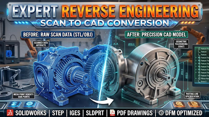 do precise reverse engineering and convert scan data to cad models