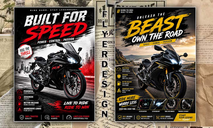make custom bike advertising posters