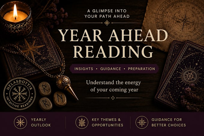 provide a tarot, rune, pendulum reading for your year ahead