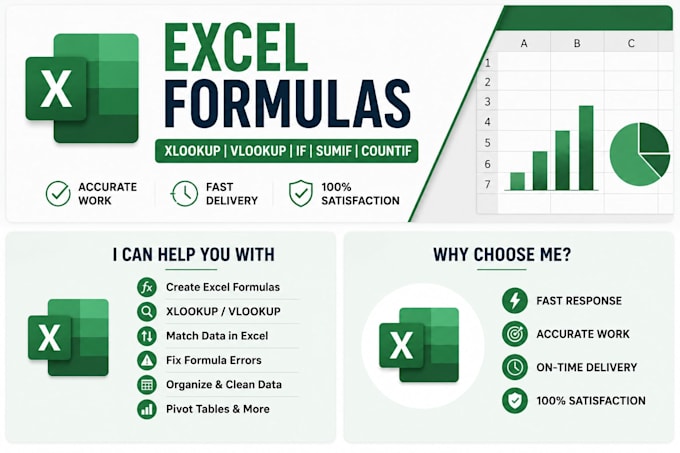 create excel formulas xlookup, vlookup
