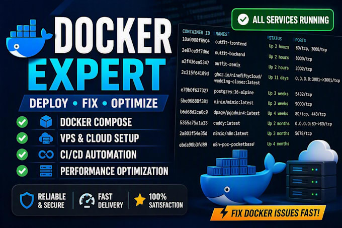 set up docker and caddy or traefik on your vps