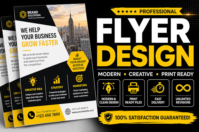 design a professional flyer, brochure, poster and leaflet