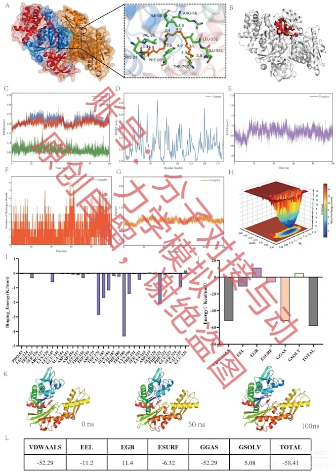 conduct molecular docking gromacs MD simulation