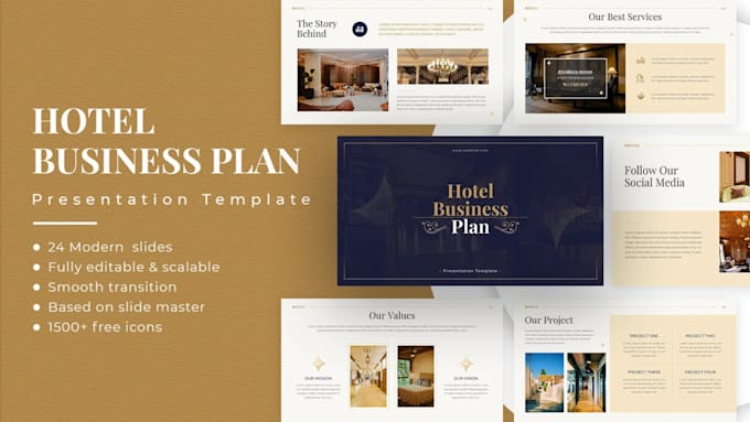 design a powerpoint or canva winning hotel business plan presentation