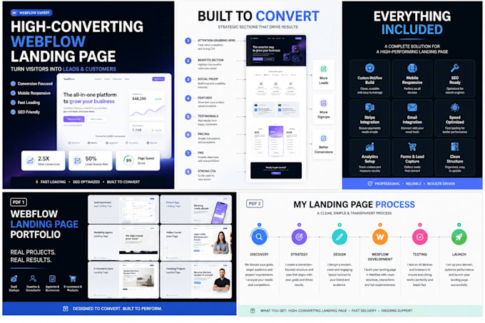 create a high converting webflow landing page