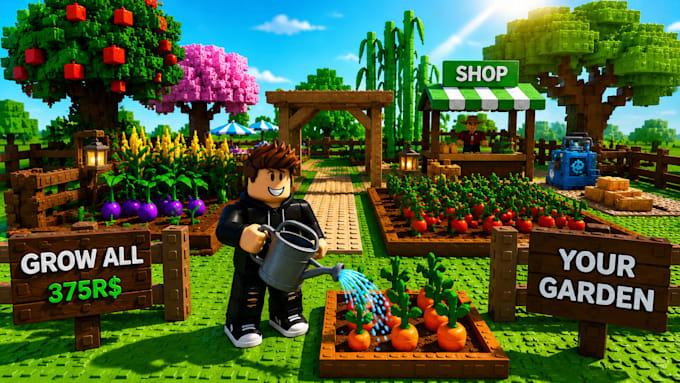 build roblox game like grow a garden, blox fruit as a roblox developer