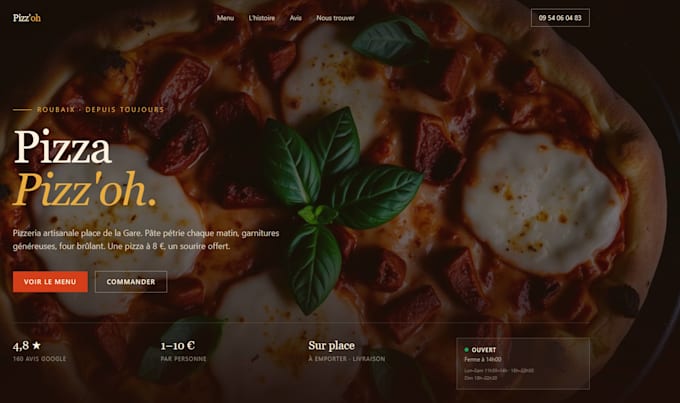 design and build a modern showcase web site