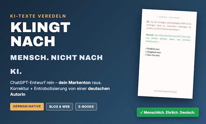proofread edit and humanize your german ai generated text