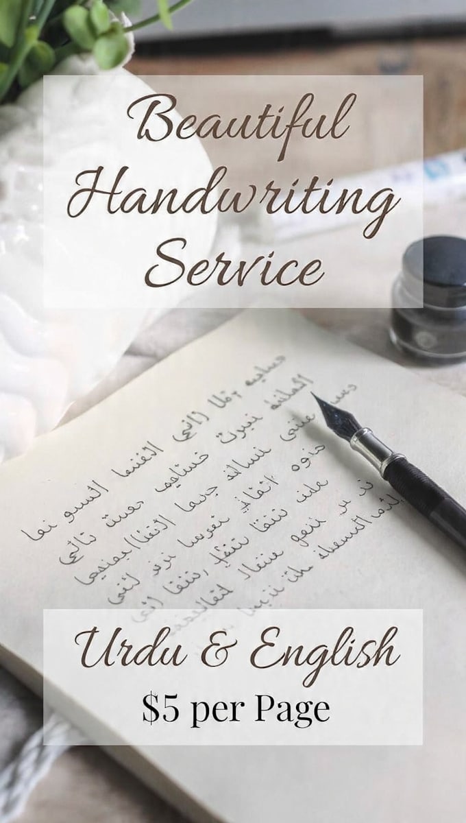 write beautiful handwriting in urdu and english