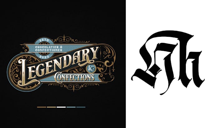 design hand draw lettering, old english, gothic, script etc