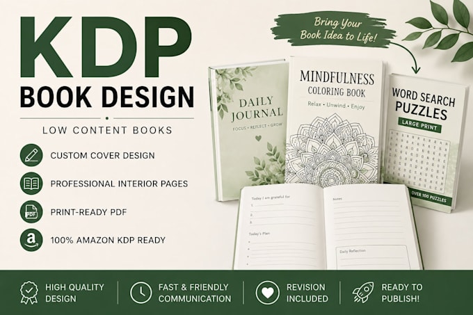 create amazon KDP low content books