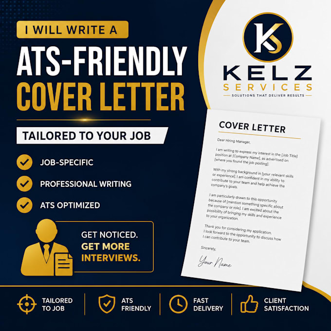 write a professional ats friendly cover letter