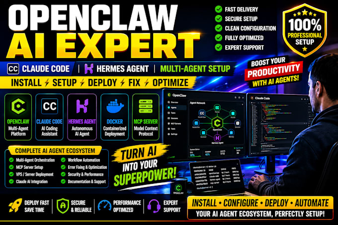 install open claw setup claude code claude ai hermes agent openclaw multi agent