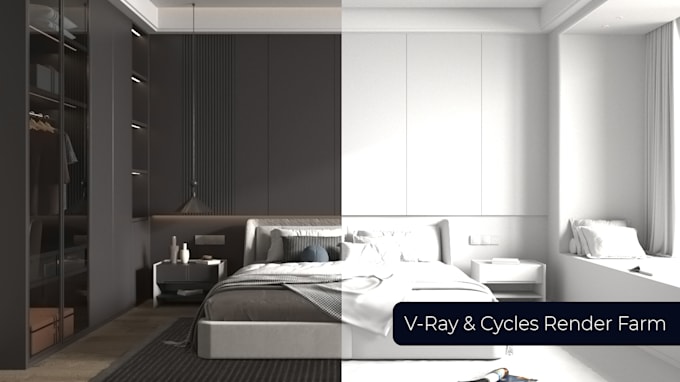 render your 3d scene using v ray or cycles with professional quality