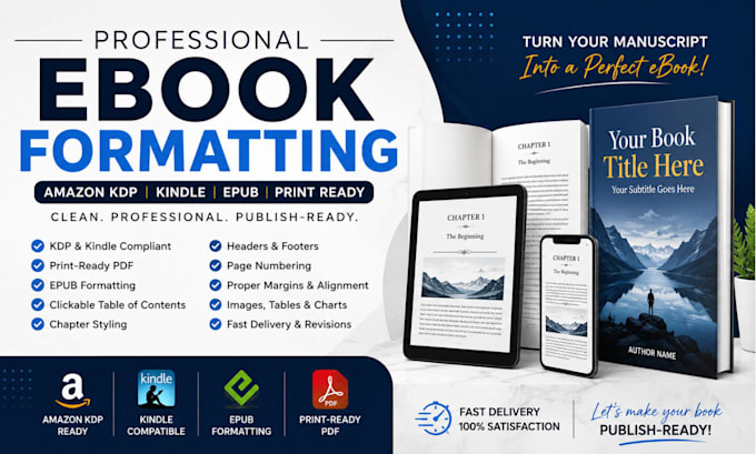 do book formatting for amazon KDP and paperback