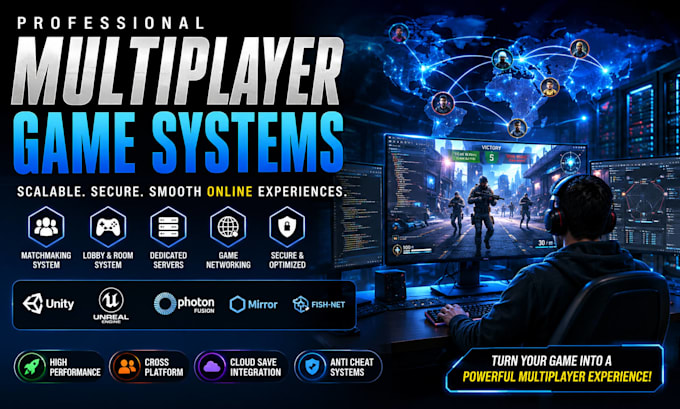 build scalable multiplayer game systems with matchmaking and networking
