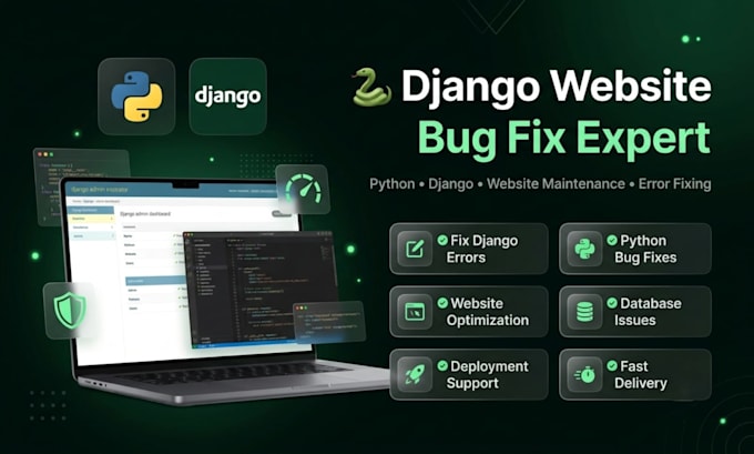 fix django, python or react website bugs