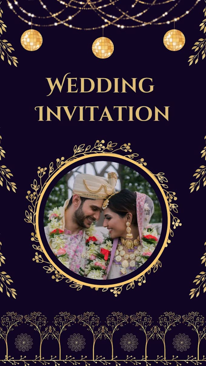 make a beautiful animated wedding invitation video