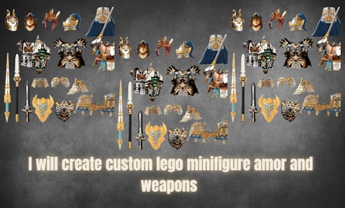 create custom lego minifigure amor and weapons