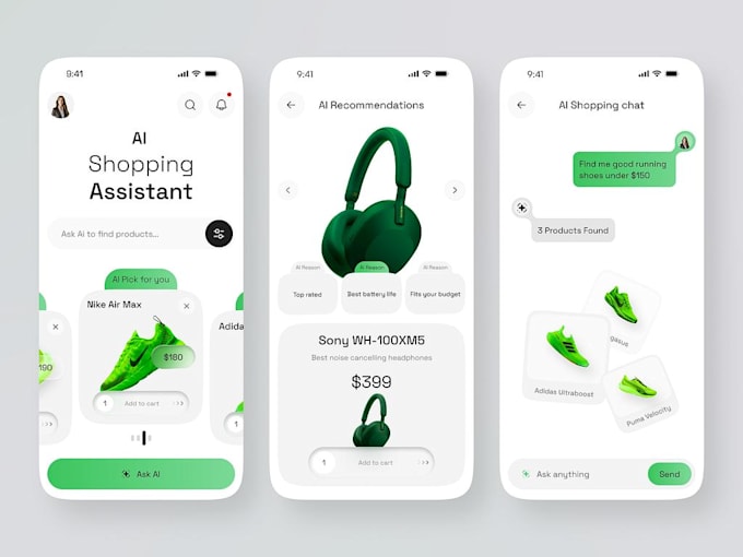 develop ai e commerce assistant app, product listing optimize app, inventory app