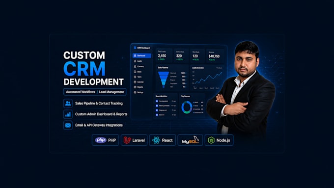 build custom CRM system, web application, and saas solution